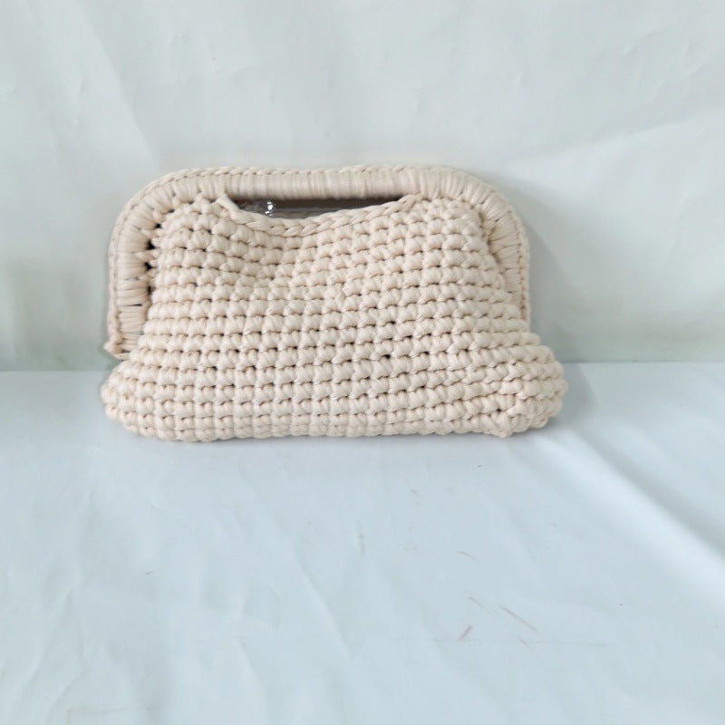 Women's Hand-Crocheted Clutch Bag