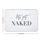 Lets Get Naked, Bathroom, Fun, Bathroom Deco, Bathroom Shower Curtain, Bathroom Rug, Bathroom Fun Bath Mat