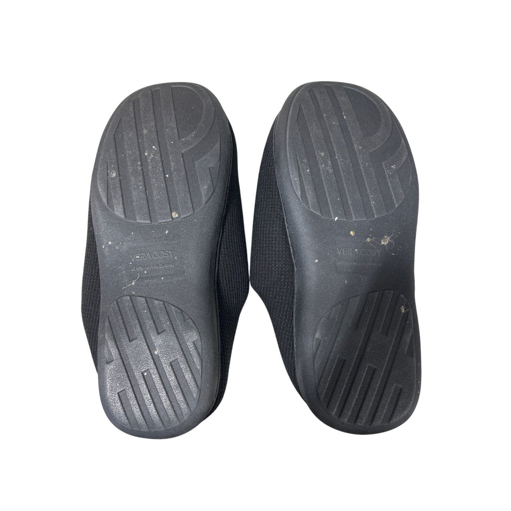 VeraCosy Mens Size 9/10 Red Black Slide On Memory Foam Rubber Sole Slippers