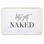 Lets Get Naked, Bathroom, Fun, Bathroom Deco, Bathroom Shower Curtain, Bathroom Rug, Bathroom Fun Bath Mat
