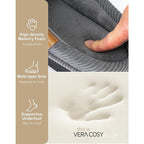 New VeraCosy Mens Size 9-10 Gray Slippers Moccasin Memory Foam House Shoes