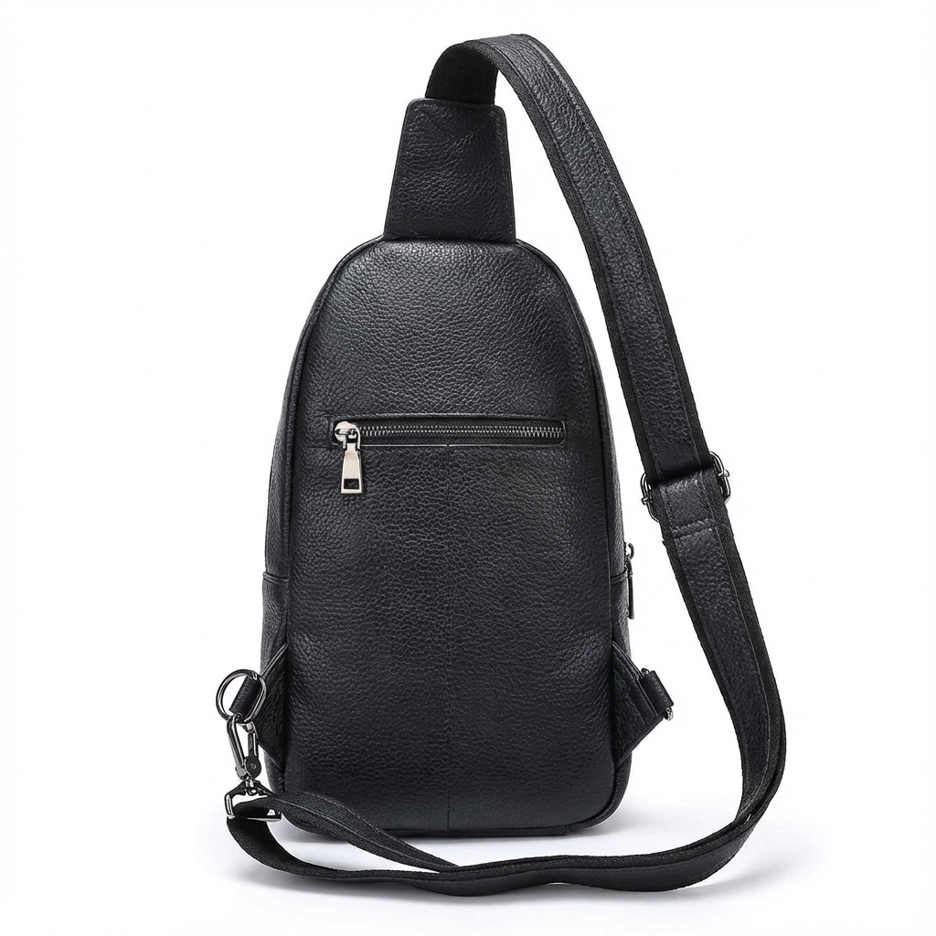 Men's Croc-Embossed Leather Sling Bag – Professional Utility Carry