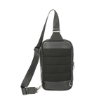 Black Full-Grain Leather Sling Bag for Men