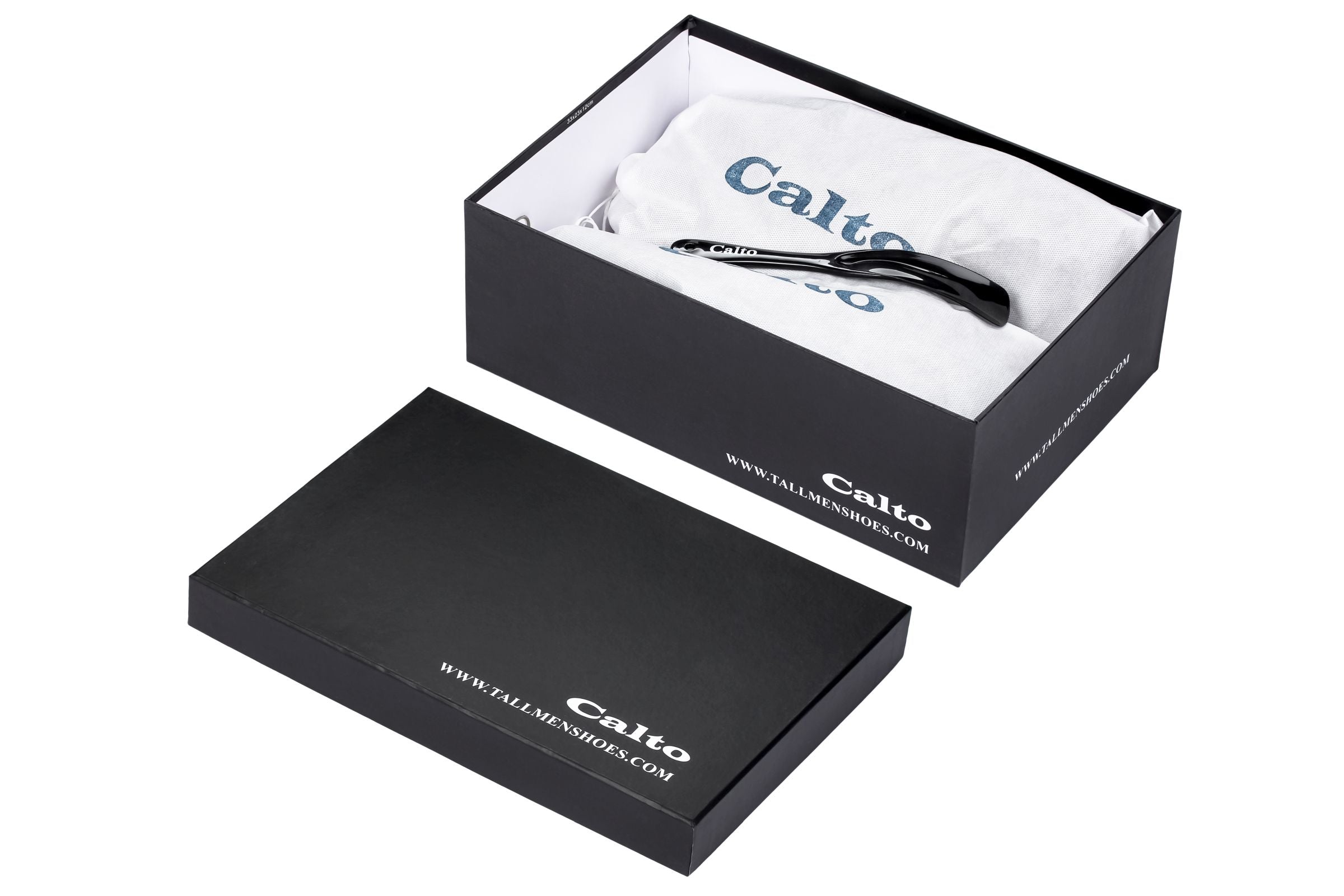 CALTO - J1433  - 3.3 Inches Taller (Black) - Casual Chunky Sole Sneaker Loafers