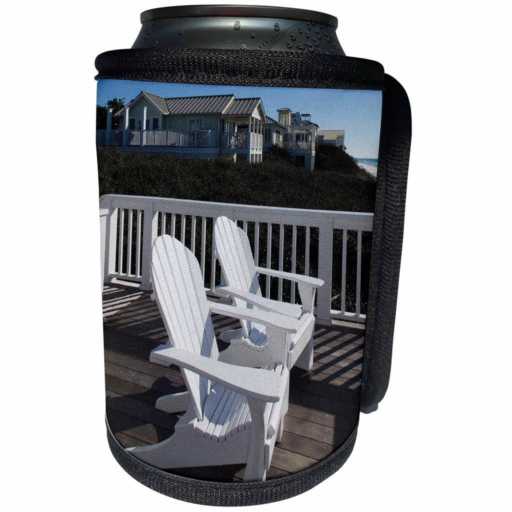 3dRose Danita Delimont - Florida - Florida Panhandle, Seaside beach pavillion - US10 WBI0522 - Walter Bibikow - Can Cooler Bottle Wrap (cc_89296)