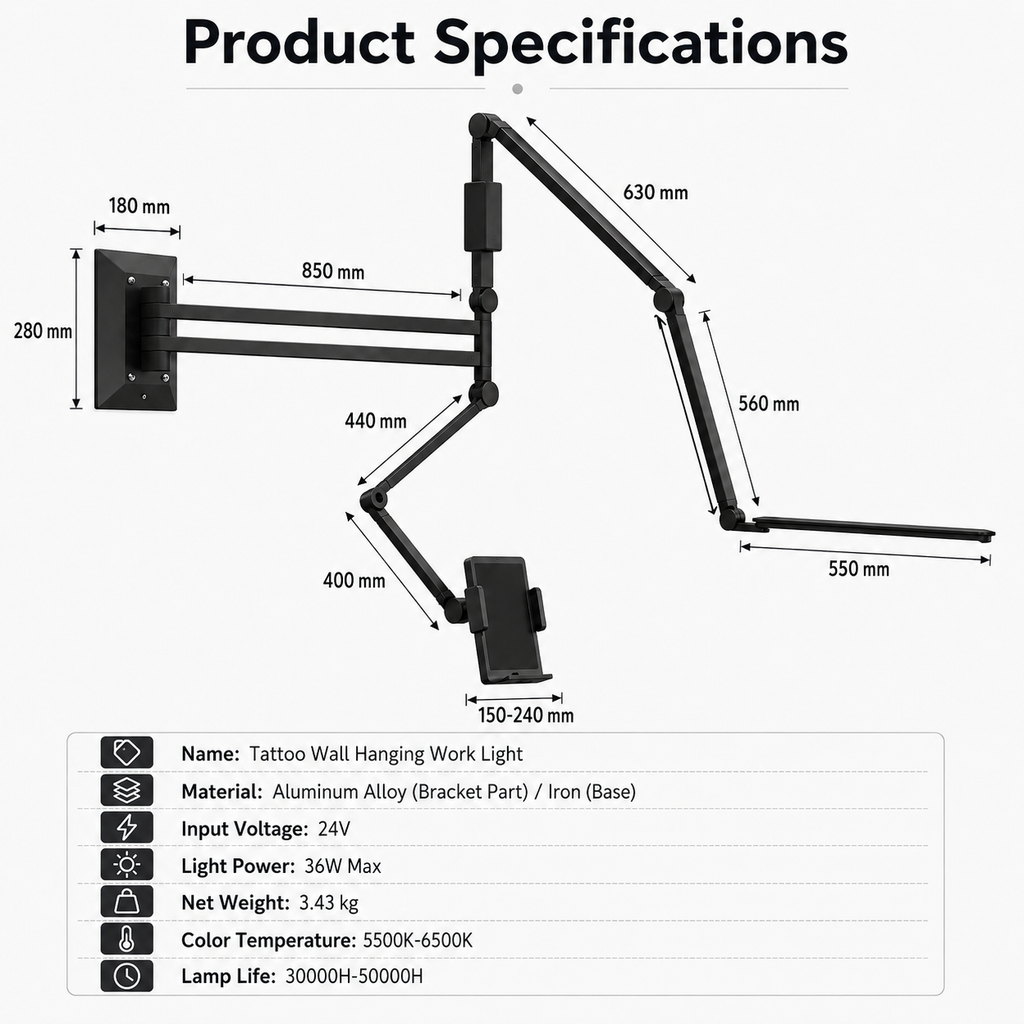 Multifunctional and Foldable work lamp---Wall mounted light
