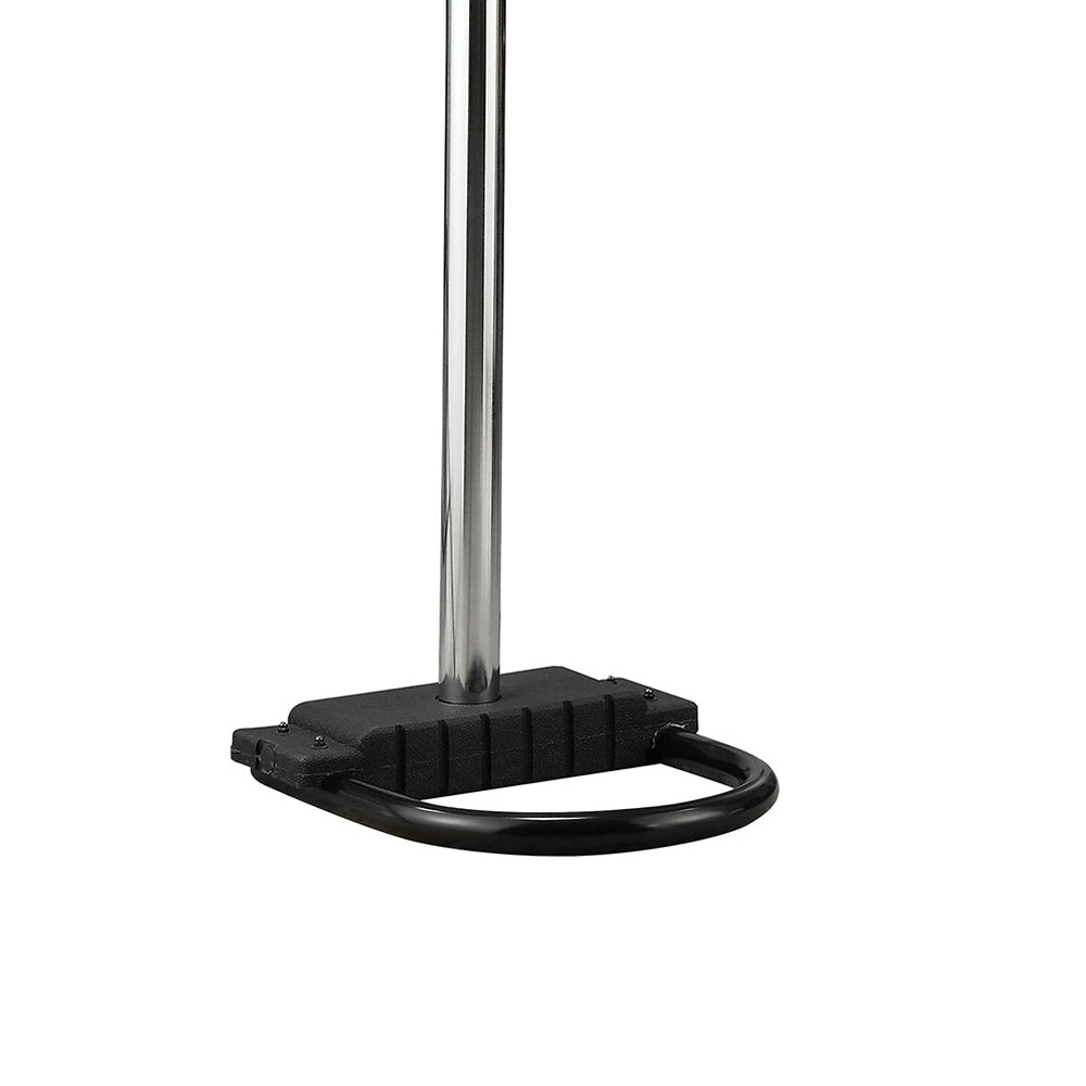 Arc Floor Lamp – Chrome Finish, Hanging Crystal Drop Shades | Modern Luxury Living Room Light