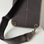 Crazy Horse Leather Large Sling Bag for Men