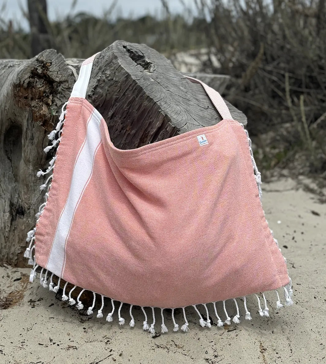 3 in 1 Turkish Cotton Beach Bag, Towel and Chair Cover (Solid Collection)