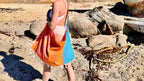 Striped 3 in 1 Turkish Cotton Beach Bag