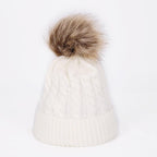 Winter Warm Baby Hat Fur Pompom Knitted Baby Hat Cap Infant Toddler Kids Hat Beanie In Modern Designer Style