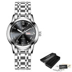 Women's Two Tone Stainless Steel Bracelet Watch Slim