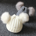 Trend Cute Newborn Baby Winter Warm Hats Infant Kids Girls Boys Knit Hat With Pompom Ball Beanie Caps For Girls