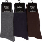Sakkas Men's Cotton Blend Ribbed Dress Socks