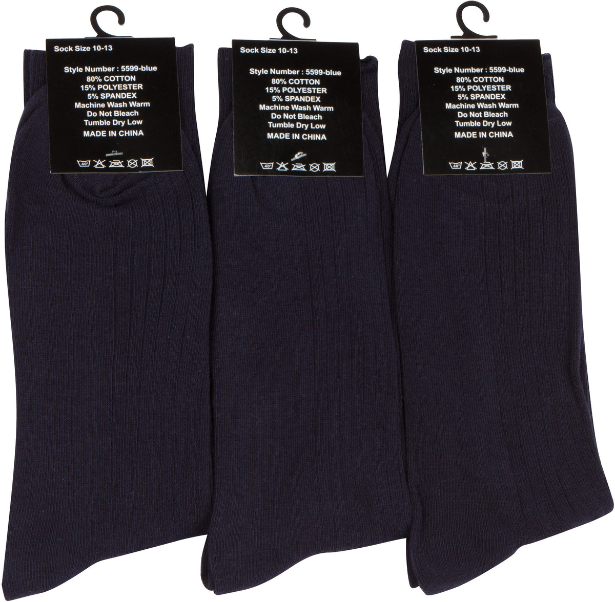 Sakkas Men's Cotton Blend Ribbed Dress Socks