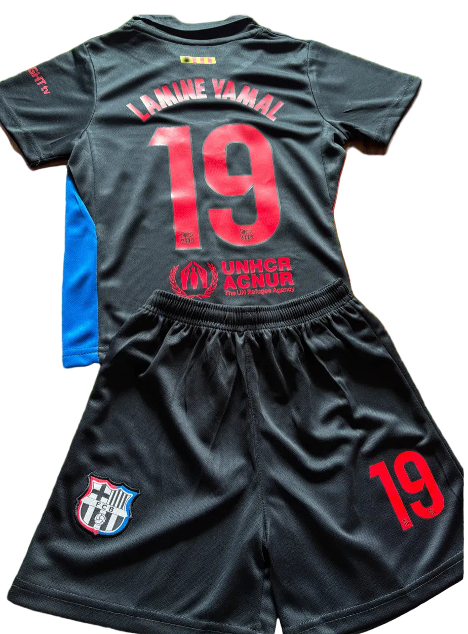 OUT of Stock - Lamine Yamal Black Barcelona Soccer Jersey Kids Toddler & Youth Sizes