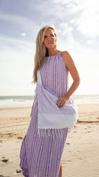 3 in 1 Turkish Cotton Beach Bag, Towel and Chair Cover (Solid Collection)