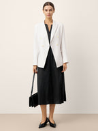 Linen-Lyocell V-Neck Sleeveless Midi Dress WILLOW