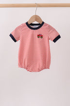 Red Stripe Car Embroidered Bubble