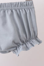 Blue Faith Quote Embroidered Bloomer Set