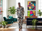 ABEILLE CREATIONS- Mandla Design – Men’s Long Sleeve Pajama 2-Piece Set