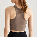 High-Strength Shockproof Nude Feel Sports Underwear Women Running Quick-Drying Fitness Yoga Wear Bra One-Piece Cup