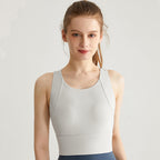High-Strength Shockproof Nude Feel Sports Underwear Women Running Quick-Drying Fitness Yoga Wear Bra One-Piece Cup