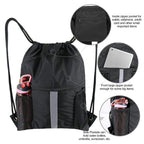 Basketball football drawstring backpack, drawstring backpack with shoe compartment, sports belt pocket sports equipment bag