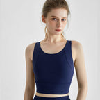 High-Strength Shockproof Nude Feel Sports Underwear Women Running Quick-Drying Fitness Yoga Wear Bra One-Piece Cup