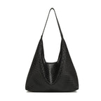 Soft leather woven hobo bag for women, tote bag for women, casual large capacity handheld shoulder bag, shoulder hobo purse