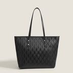 Women top handle purse, large capacity student tote bag, fashion handbag, texture solid color versatile shoulder bag