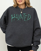 Haunted Skeleton Ghost Western Witch Skull All Hallows' Eve Halloween Costume Graphic Sweatshirt