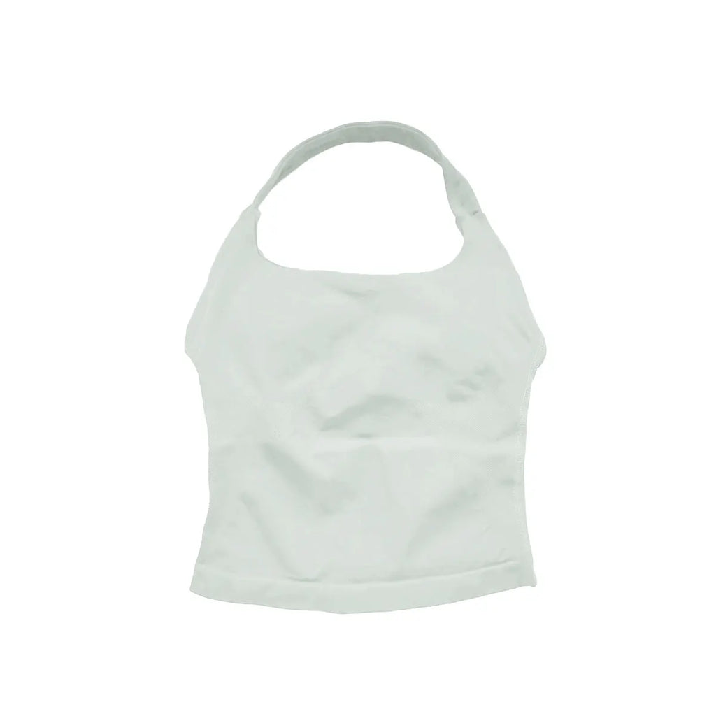 NCLAGEN Gym Halter Top Woman longline strappy tank Padded yoga clothing Fitness workout Running Activewear pilates clothes
