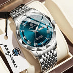 PAAZOMU Top Original Men Watch Waterproof Luminous Date Rectangle Man Wristwatch Mesh Stainless Steel Men's Quartz Watches Male