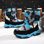 Kids Snow Boots Boys Warm Winter Shoes Outdoor Walking Sneakers Camouflage Comfortable Platform Plush Sports Boy Boots