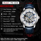 PAGANI DESIGN Business Man Watch Luxury Skeleton Hollow Leather Men's Wristwatch New Mechanical Male Clock Relogio Masculino