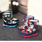 Kids Snow Boots Boys Warm Winter Shoes Outdoor Walking Sneakers Camouflage Comfortable Platform Plush Sports Boy Boots