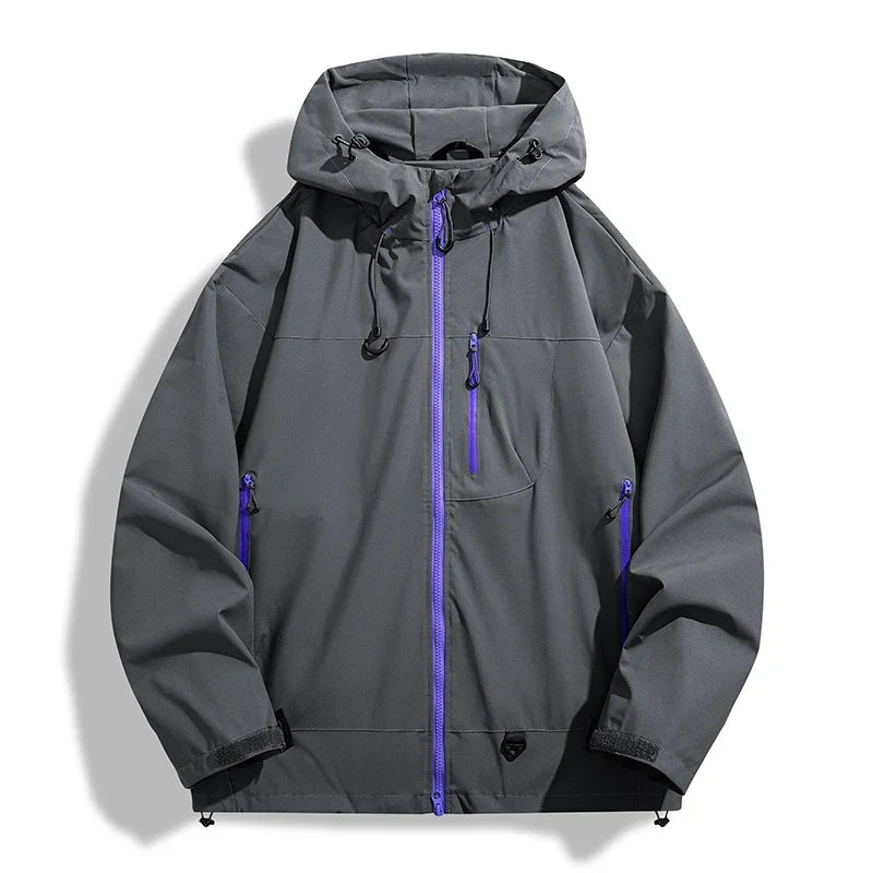 LNGXO Men Women Waterproof Hiking Jacket Trekking Camping Mountaineering Windbreaker Unisex Outdoor Sport Windproof Rain Coat