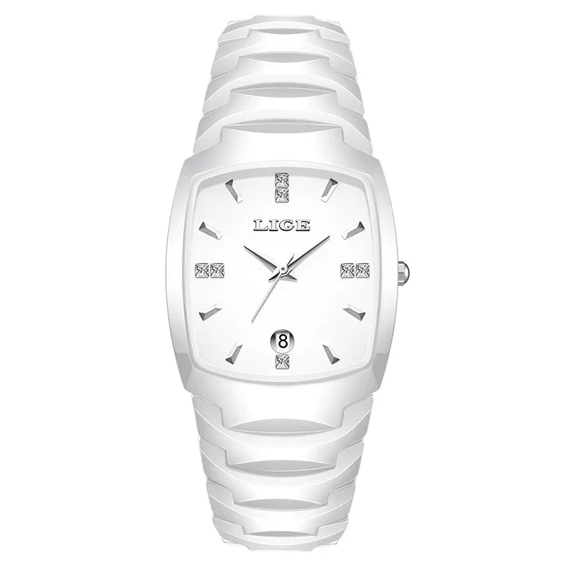 Women's Rose Gold Stainless Steel Luminous Date Slim Watch