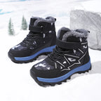 Kids Boots Winter Warm Waterproof Snow Boots for Children Casual Outdoor Sneakers Winter Plush Lining High-top Sports Shoes