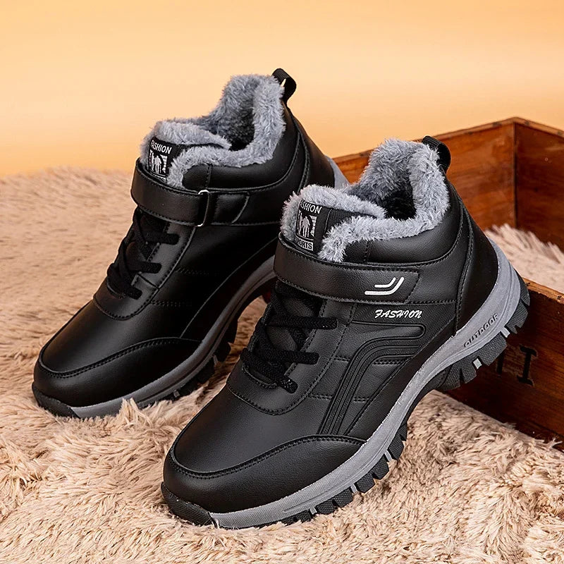 Mens Waterproof Winter Snow Boots – Warm Durable Outdoor Shoes
