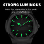 PAAZOMU Business Casual Quartz Wristwatch Men Waterproof Luminous Hands Classic Durable Strap Fashion Watch for Work Daily Life