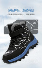 Kids Boots Winter Warm Waterproof Snow Boots for Children Casual Outdoor Sneakers Winter Plush Lining High-top Sports Shoes
