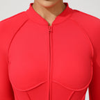 Padded Women Long Sleeve Sport Yoga Jumpsuit Workout Clothes for Women Sportwear Backless Zipper Fitness Gym Outfit