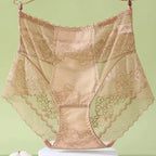 XL-3XL Big Size Women Lace Panties Summer Transparent Hollow Briefs Female  Lingerie Sexy Underwear Breathable Underpants New
