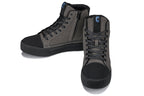 CALTO - S3423 - 2.4 Inches Taller (Grey) - Cap Toe High Top Zip-Up Sneaker Boots