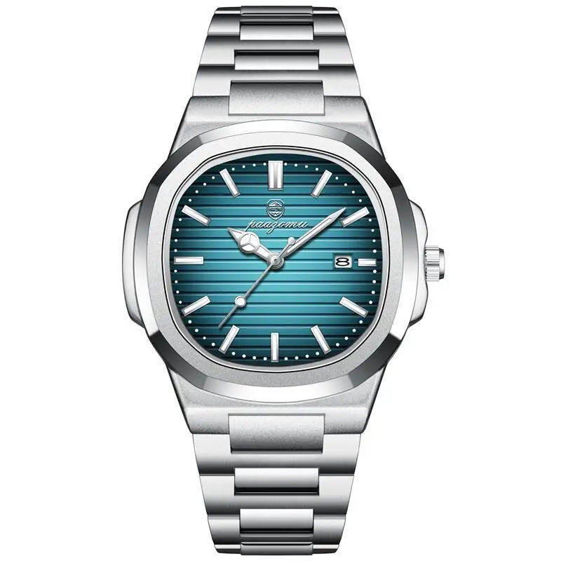 PAAZOMU Business Casual Quartz Wristwatch Men Waterproof Luminous Hands Classic Durable Strap Fashion Watch for Work Daily Life