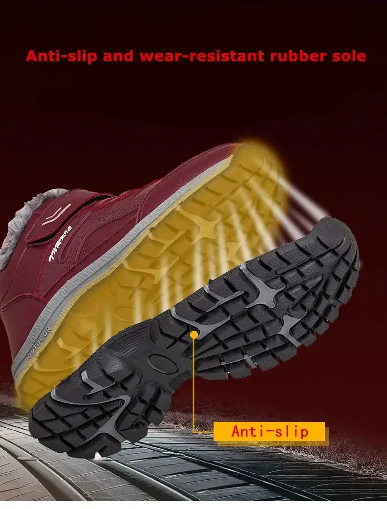 Mens Waterproof Winter Snow Boots – Warm Durable Outdoor Shoes