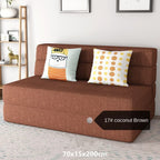 Folding sofa bed dual-purpose small apartment living room bedroom tatami rental house lazy sofa accompanying bed anti-fall pad