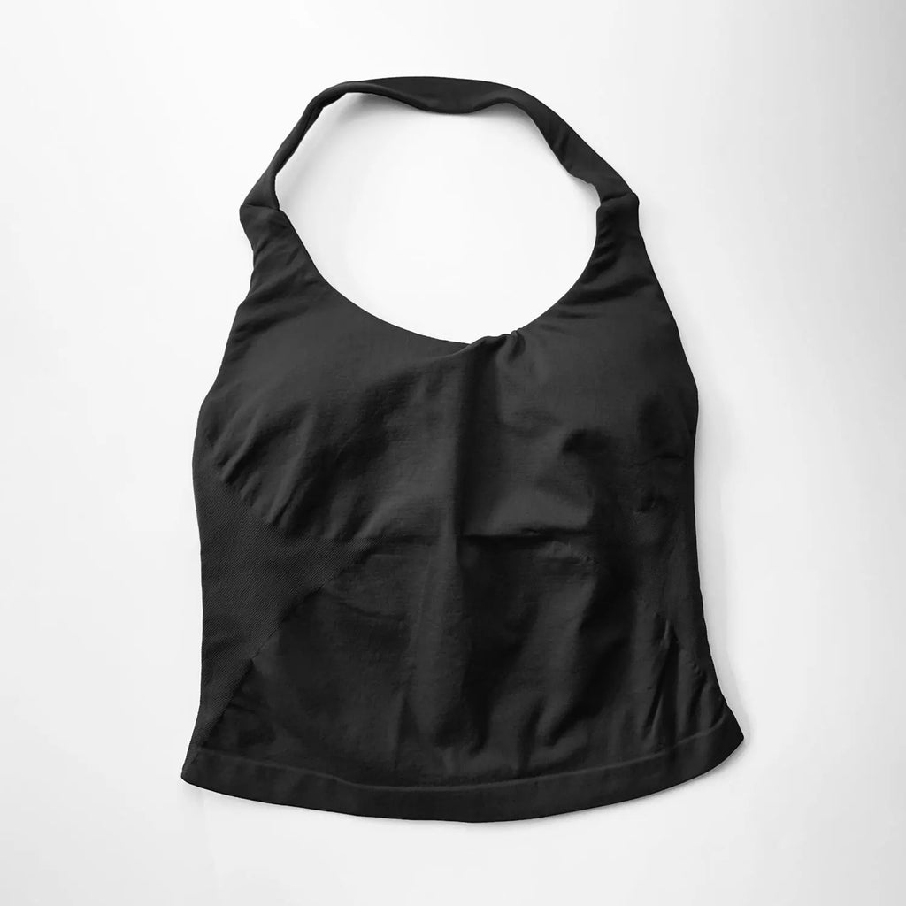 NCLAGEN Gym Halter Top Woman longline strappy tank Padded yoga clothing Fitness workout Running Activewear pilates clothes